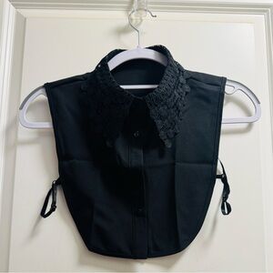 Black Lace Fake Collar Bib